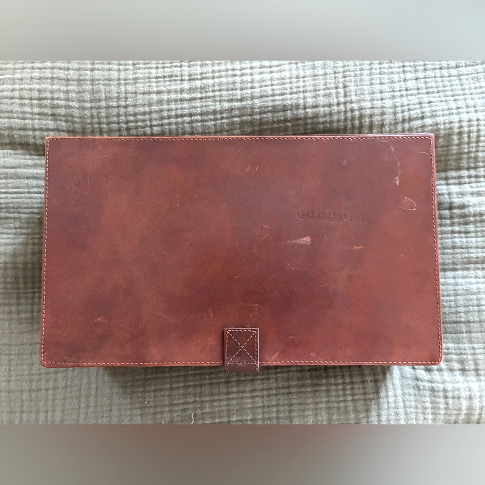 Vintage leather watch storage box